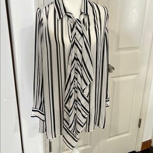 Cato Black and White Striped Blouse size 18/20